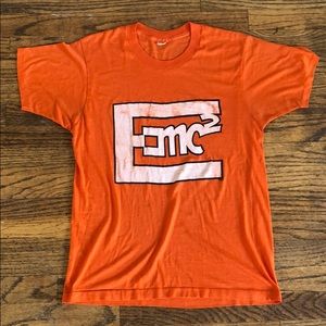 Vintage Albert Einstein Orange T-Shirt {e = mc^2}